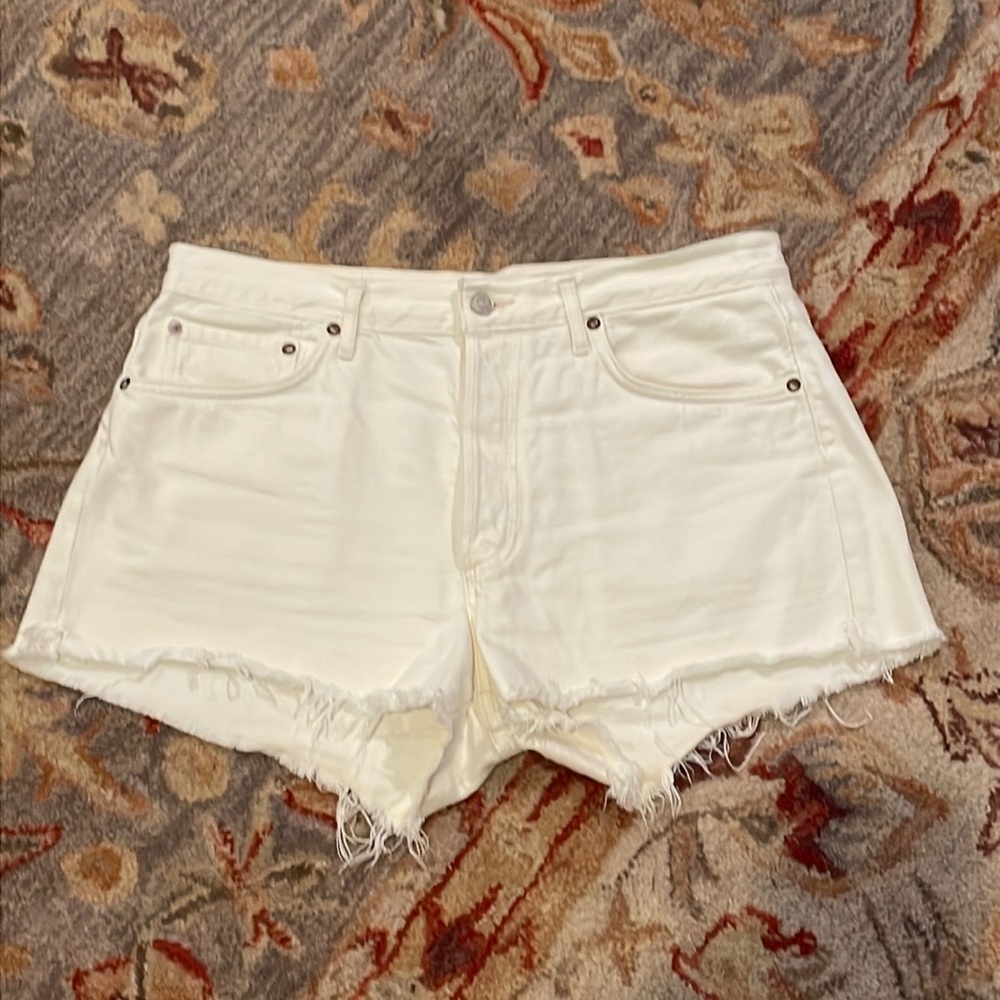 AGOLDE Parker Denim Shorts in Tissue